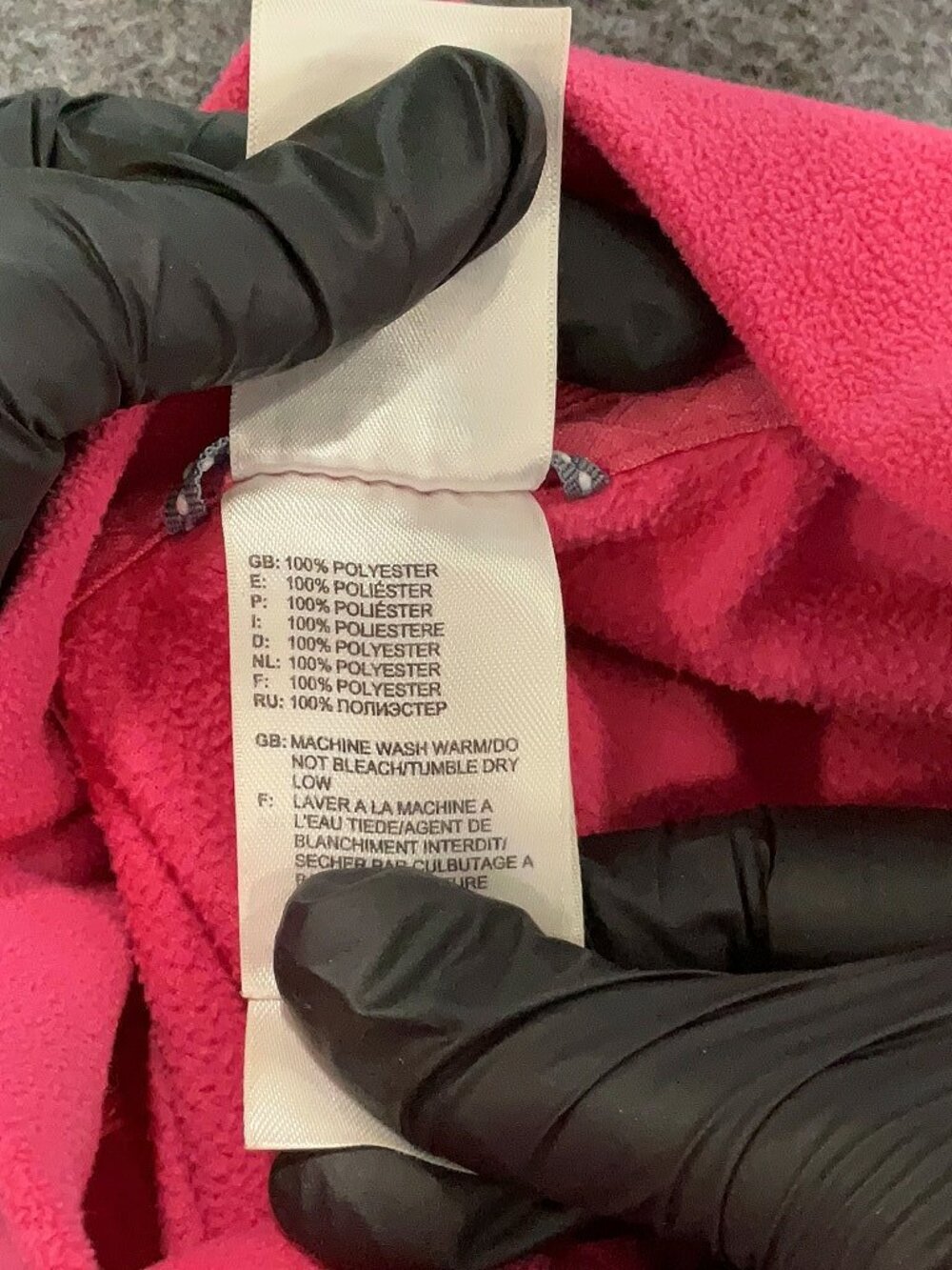 The North Face Polartec Raspberry Fleece 1/4 Zip Pullover Top Size Large - Picture 7 of 8